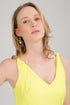 Pesca Ribbed Top in Neon Green